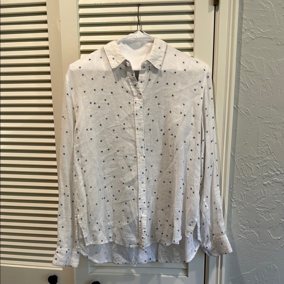 Rails linen blend Button down with Star Pattern - Picture 1 of 3